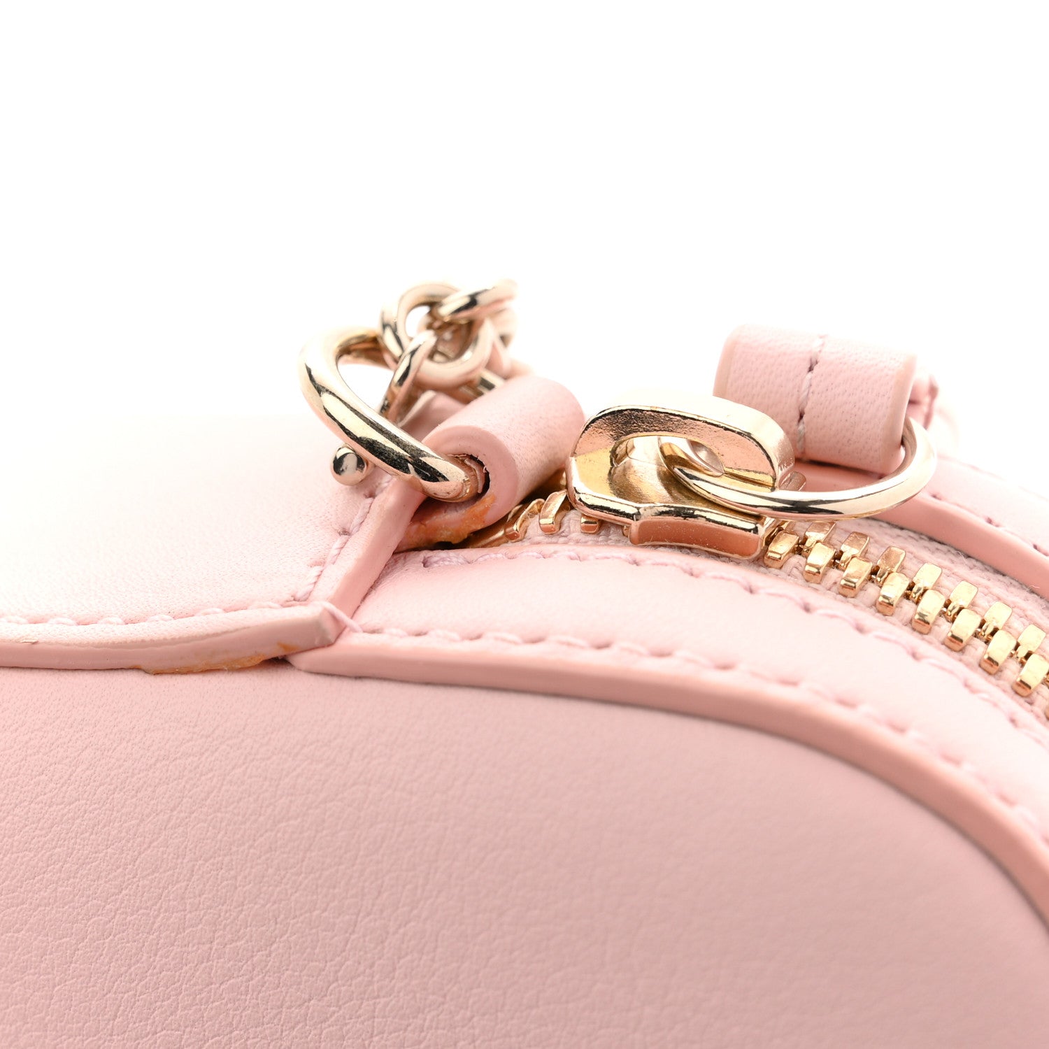Gucci Dollar Calfskin Enamel Super Mini GG Marmont Chain Shoulder Bag Light Pink Blue 11 of 13