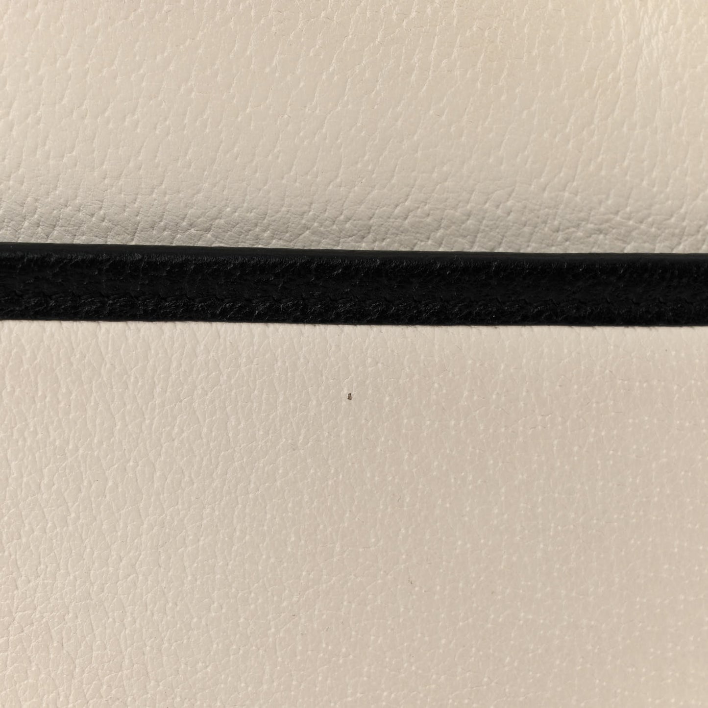 X ADIDAS Textured Dollar Calfskin Web Trefoil Logo Small Messenger Bag Off White Black