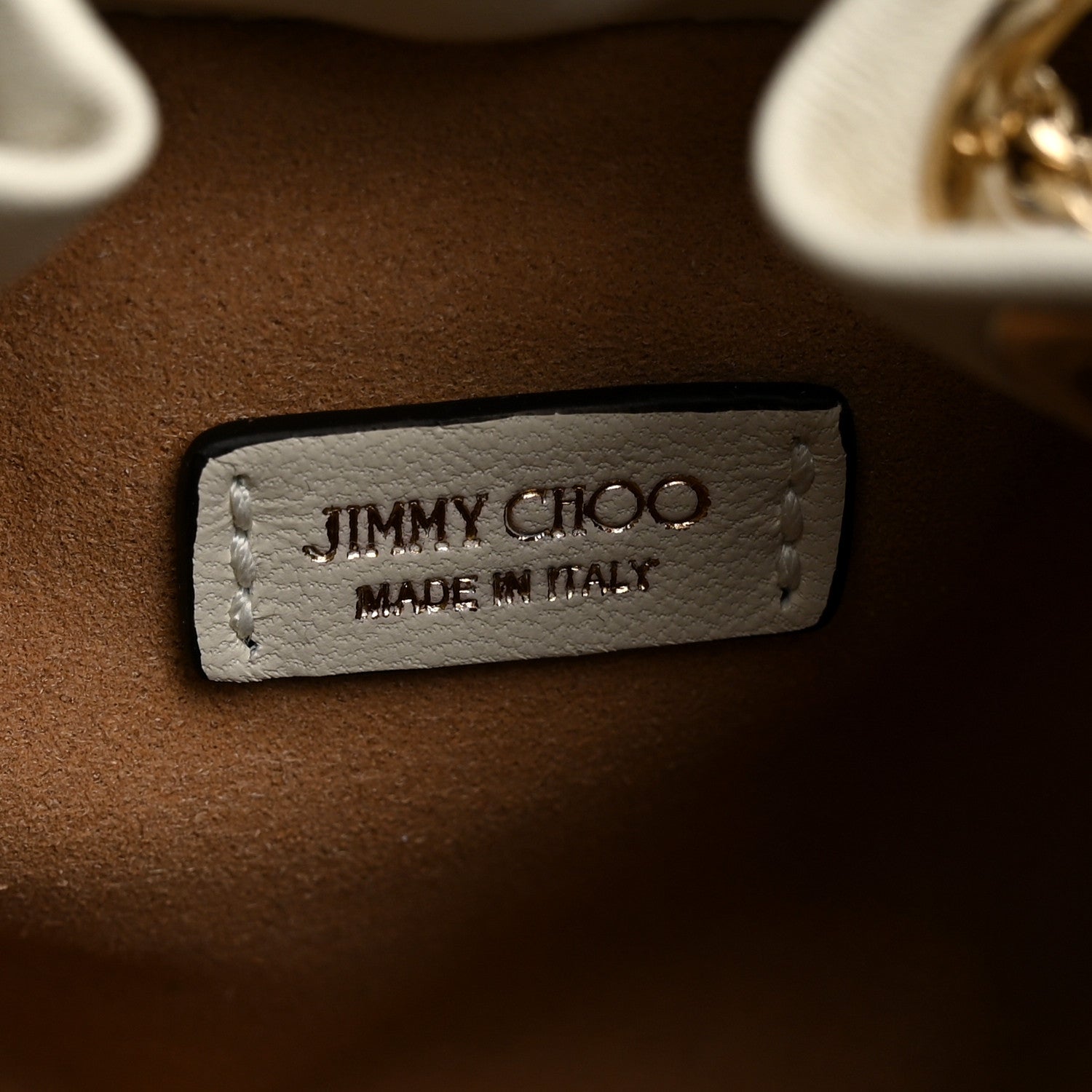 Jimmy Choo Smooth Nappa Bon Bon Bucket Bag Latte 5 of 10