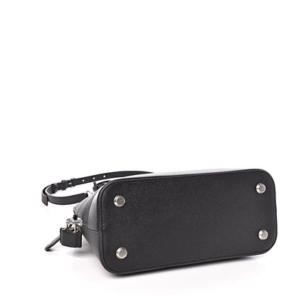 Balenciaga Signature Grained Calfskin Logo S Ville Top Handle Bag Black Rose Shocking 4 of 9