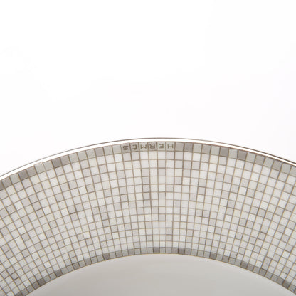 Hermes Porcelain Mosaique Au 24 Platine Soup Bowl Set of 2 6 of 7