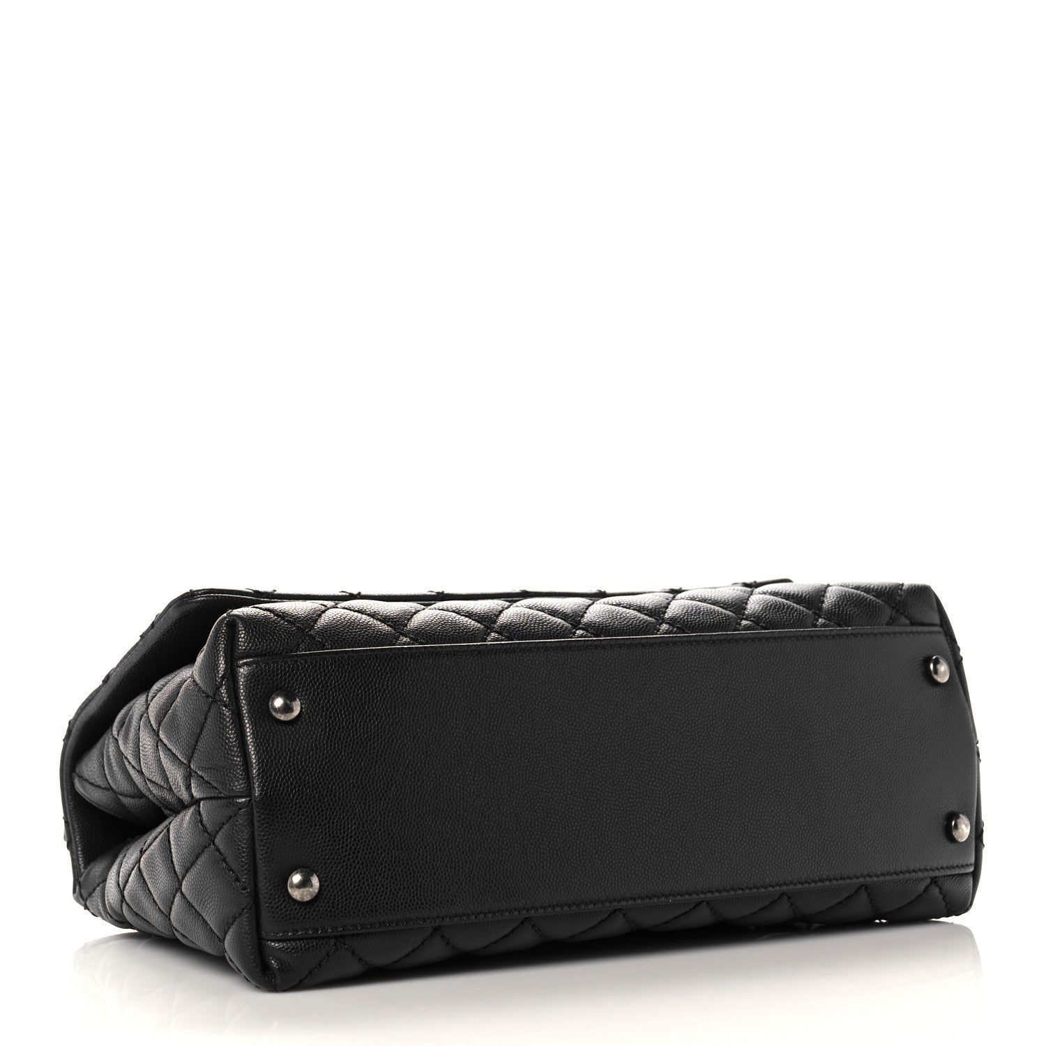 Chanel Caviar Lizard Quilted Small Coco Handle Flap Black 5 of 13