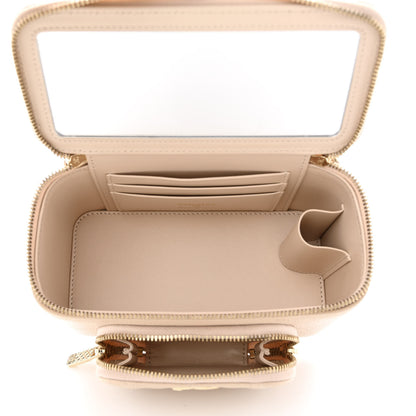 Chanel Caviar Quilted Top Handle Pocket Vanity Case Beige 5 of 10