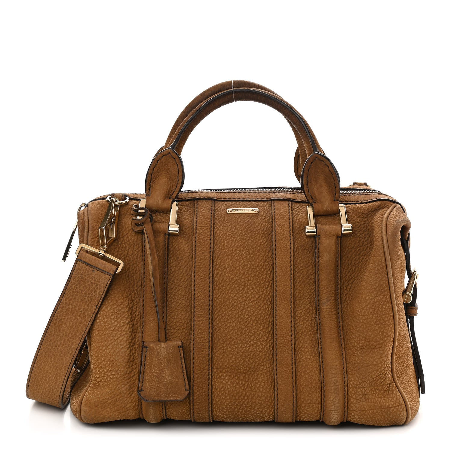 Burberry Nubuck Medium Nevinson Bowling Bag Brown 1 of 16
