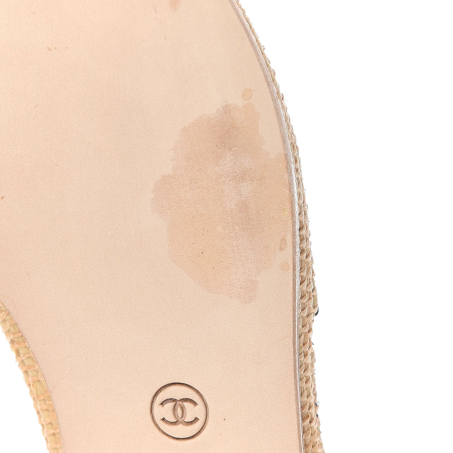 Satin Grosgrain CC Espadrilles 38 Black