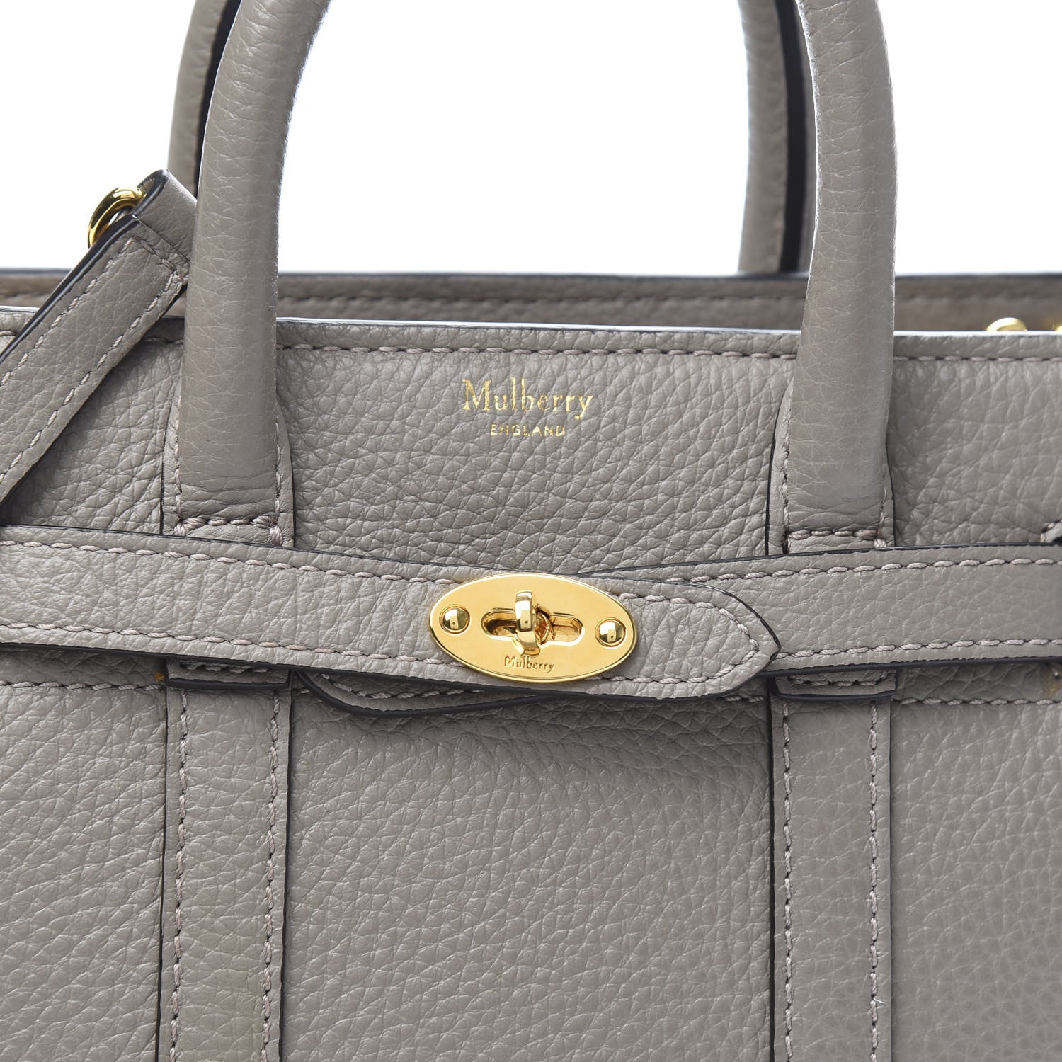 Mulberry Small Classic Grain Mini Zipped Bayswater Solid Grey 9 of 9