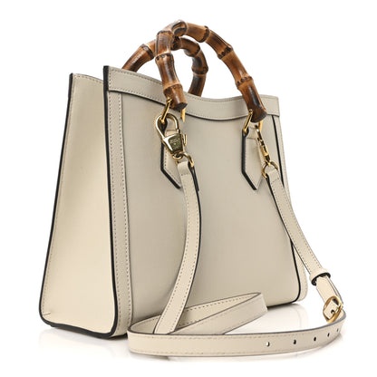 Gucci Wonka Grain Calfskin Small Diana Tote Bag Mystic White Cuir 3 of 10