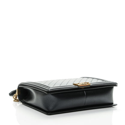 Chanel Metallic Calfskin Quilted Large Boy Flap Black 4 of 7