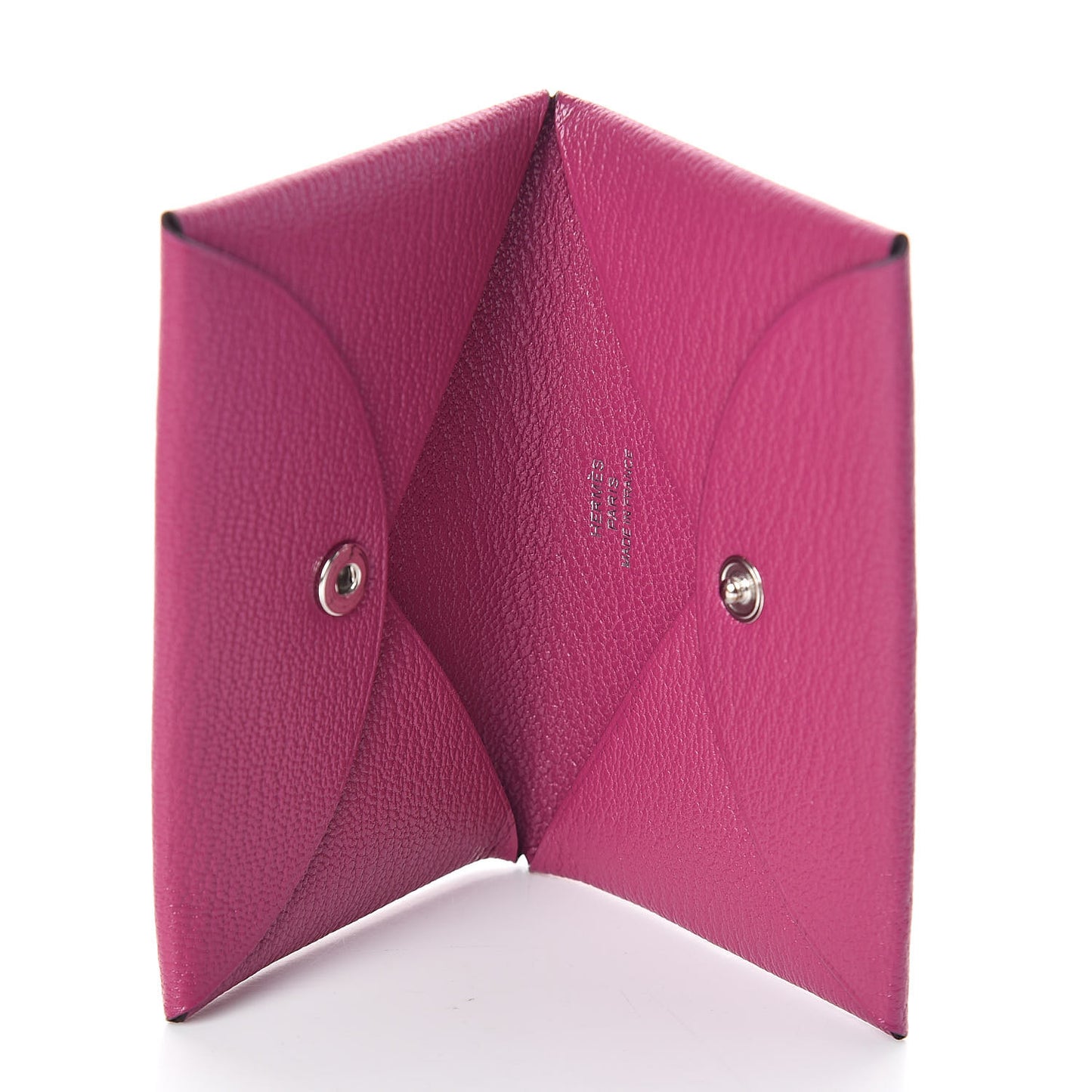 Chevre Mysore Calvi Card Case Rose Pourpre