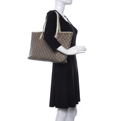 Gucci GG Supreme Monogram Medium Zippered Shopping Tote Off White 2 of 21