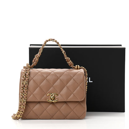 Chanel Caviar Quilted Mini Coco First Flap Beige 11 of 11