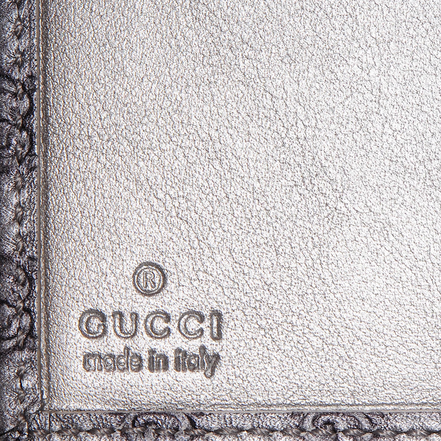 Microguccissima Heart Travel Wallet Silver