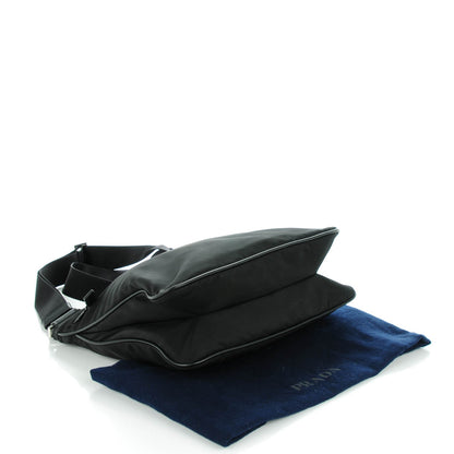Prada Nylon Saffiano Flat Messenger Bag Black 4 of 9