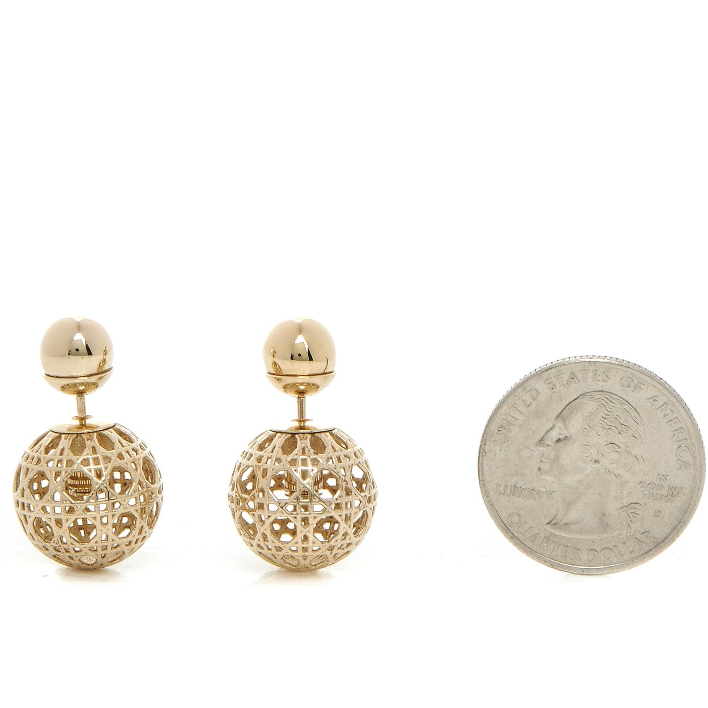 Cannage Mise En Dior Tribal Earrings Gold
