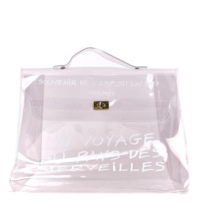 Hermes Vinyl Souvenir De L'Exposition Kelly Transparent 1 of 8