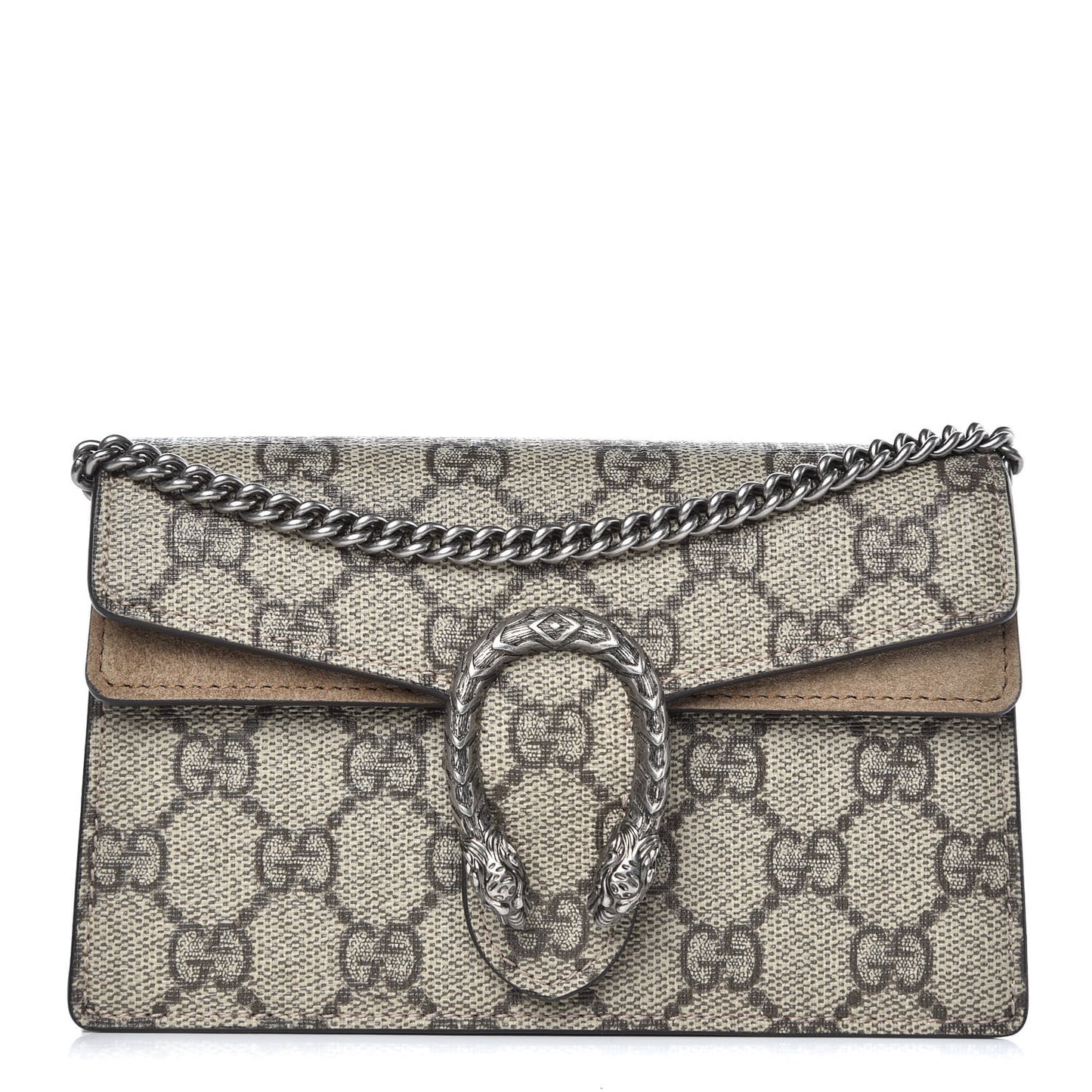 GG Supreme Monogram Super Mini Dionysus Shoulder Bag Taupe