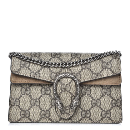 Gucci GG Supreme Monogram Super Mini Dionysus Shoulder Bag Taupe 1 of 9