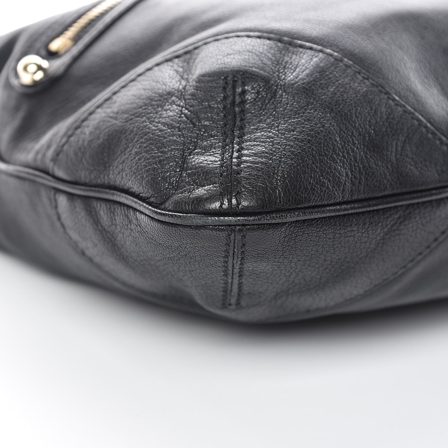 Calfskin Medium Capri Shoulder Bag Black