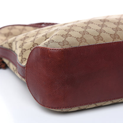 Gucci Monogram Medium Marrakech Hobo Red 8 of 11