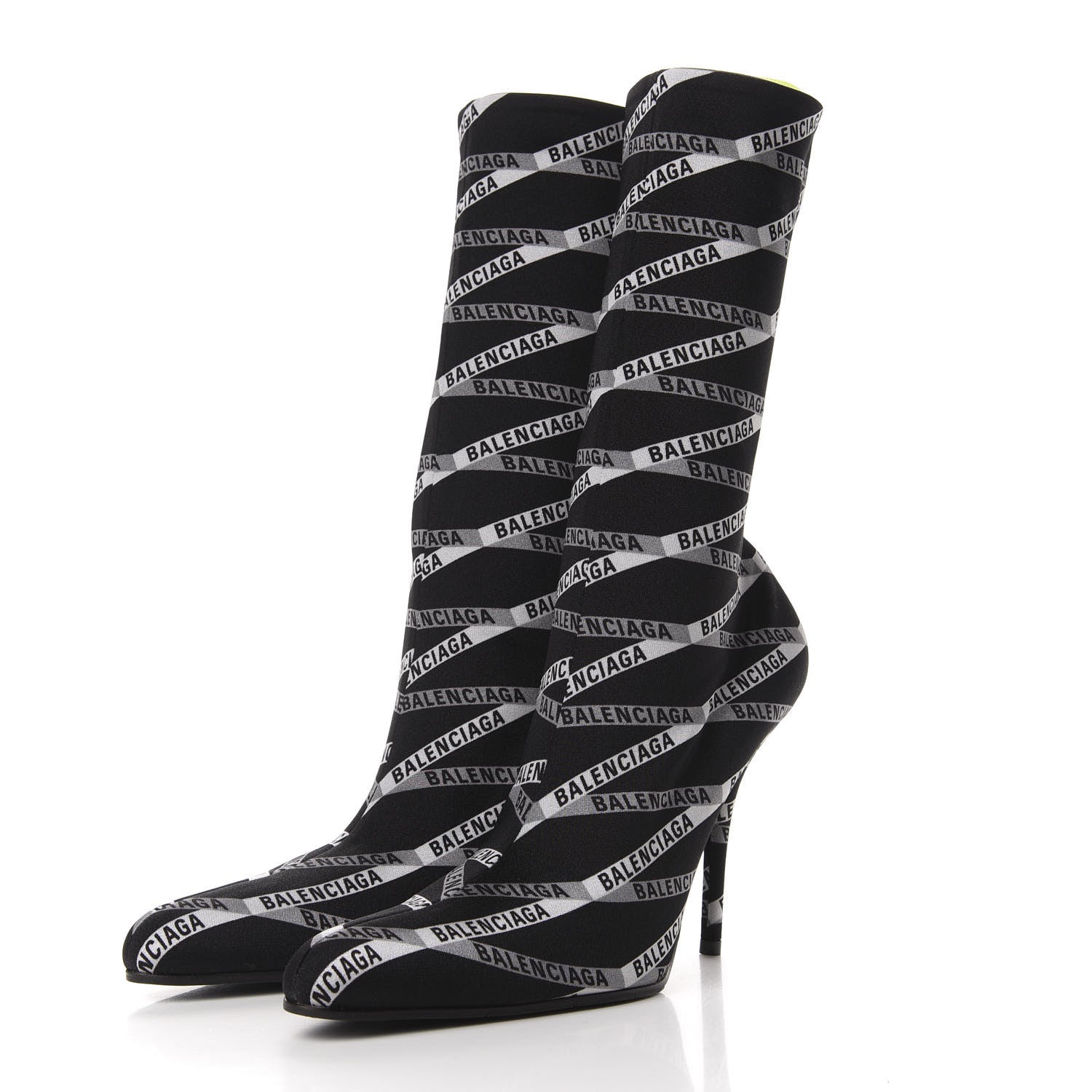 Balenciaga Spandex Losange Monogram 110mm Booties 38.5 Gris Black 3 of 8