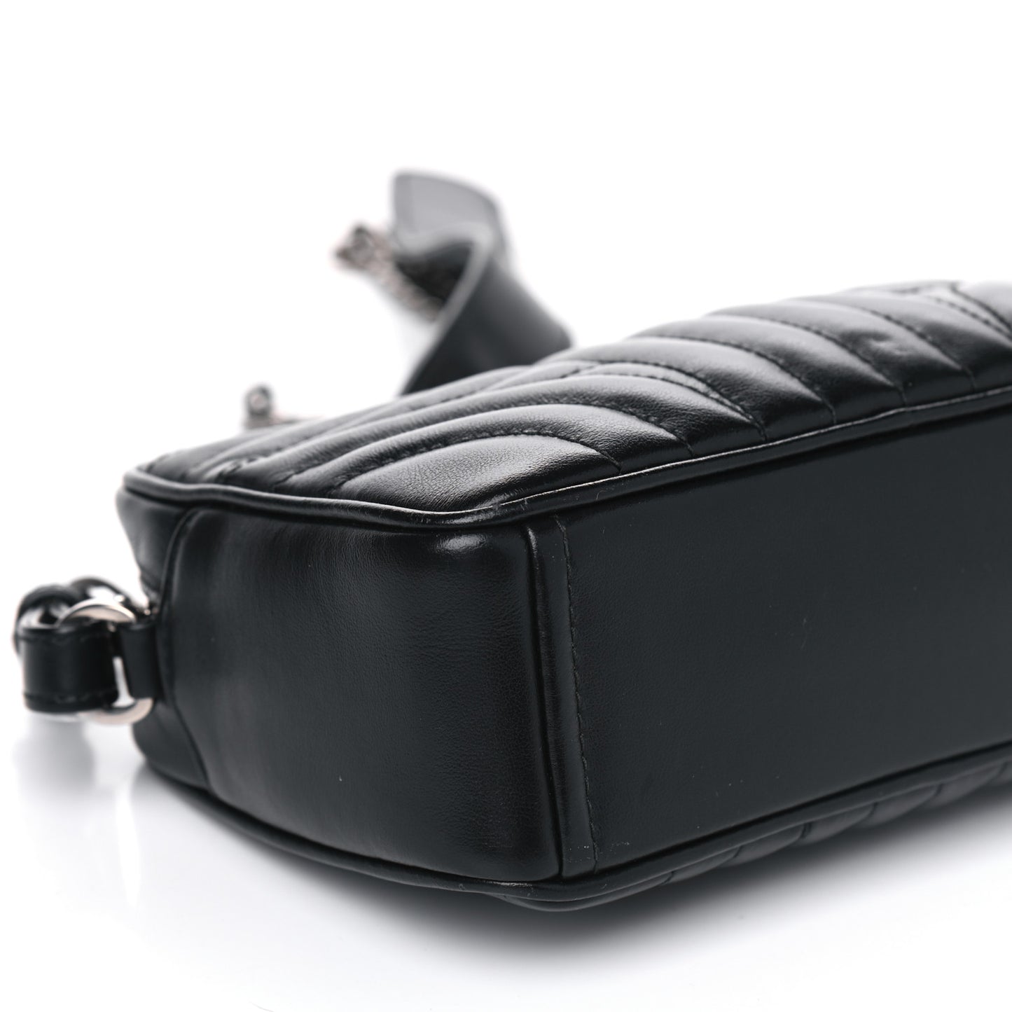 Soft Calfskin Diagramme Crossbody Bag Black