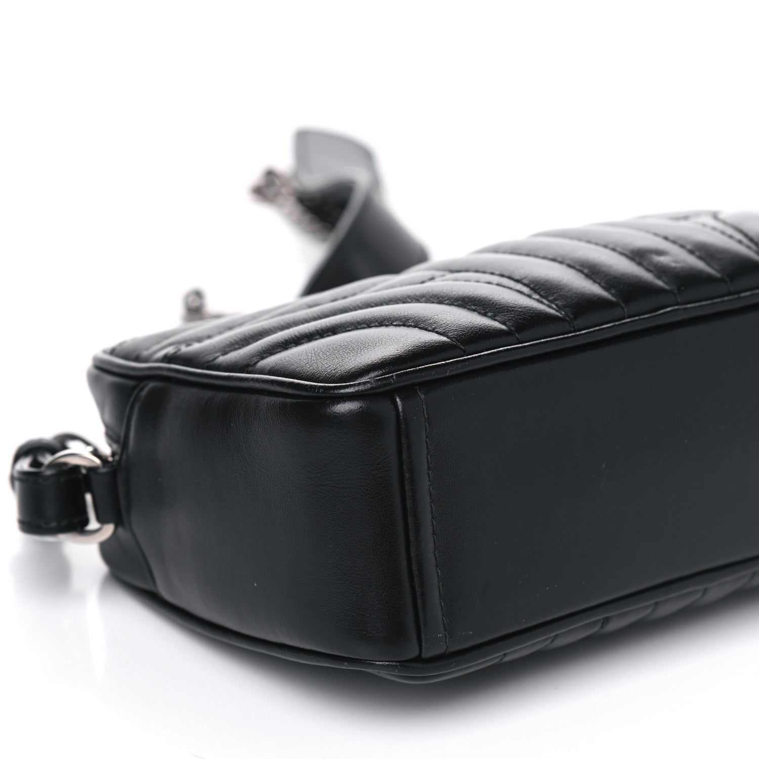 Prada Soft Calfskin Diagramme Crossbody Bag Black 5 of 9