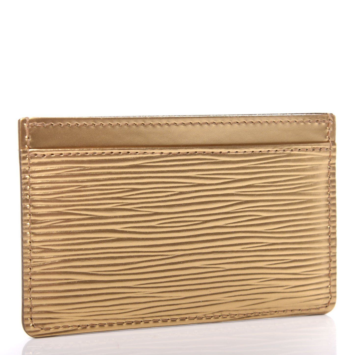 Epi Card Holder Gold