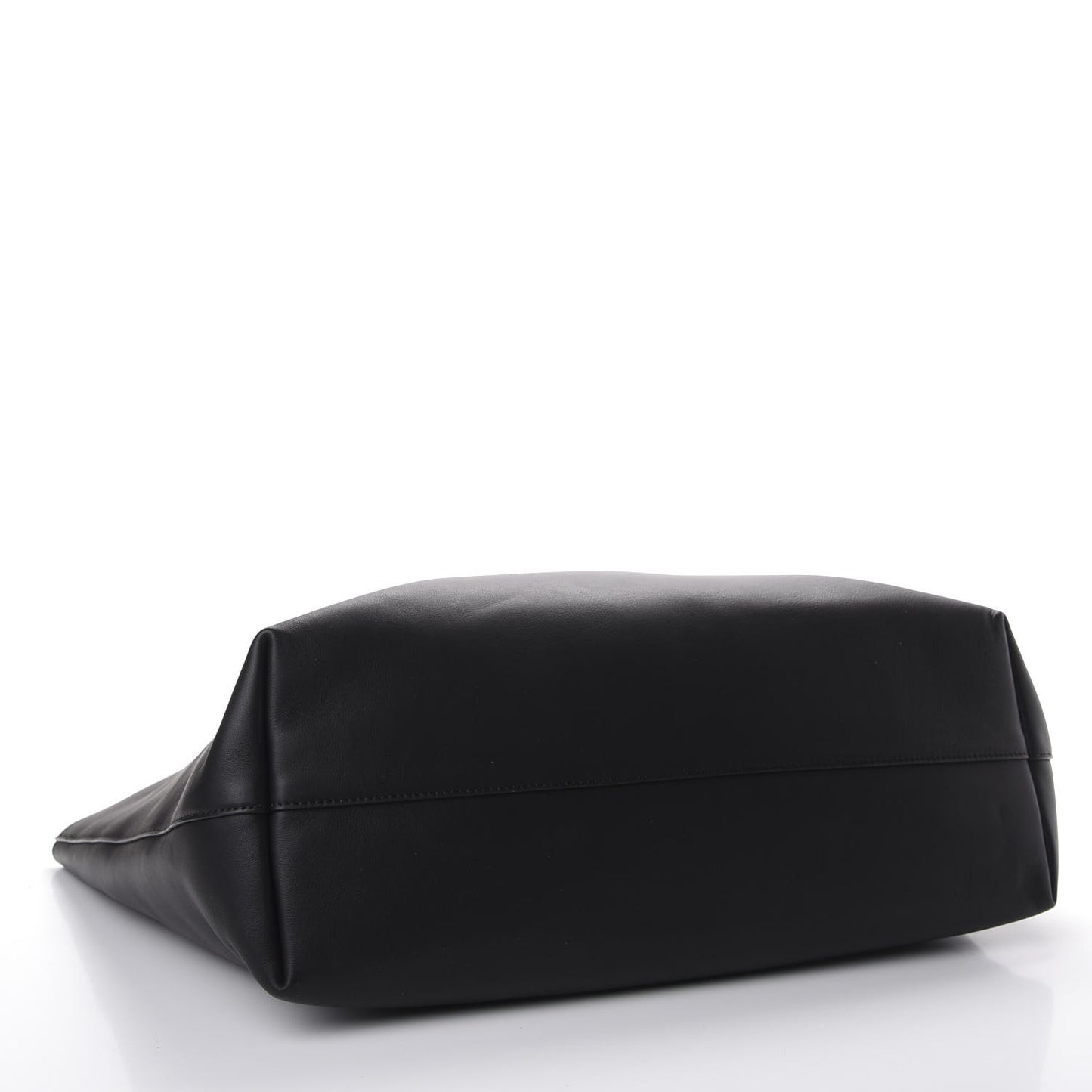 Calfskin Perforated Logo Tote Black