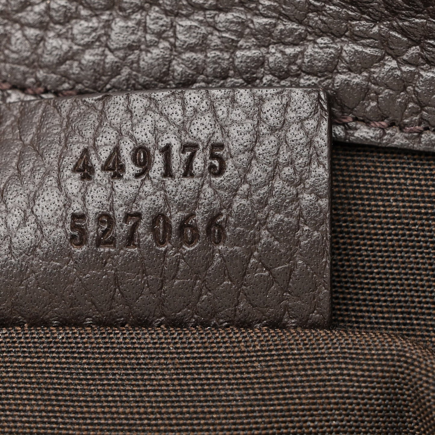 Monogram Dollar Calfskin O Drawstring Backpack Beige Ebony Testa di Moro Dark Chocolate