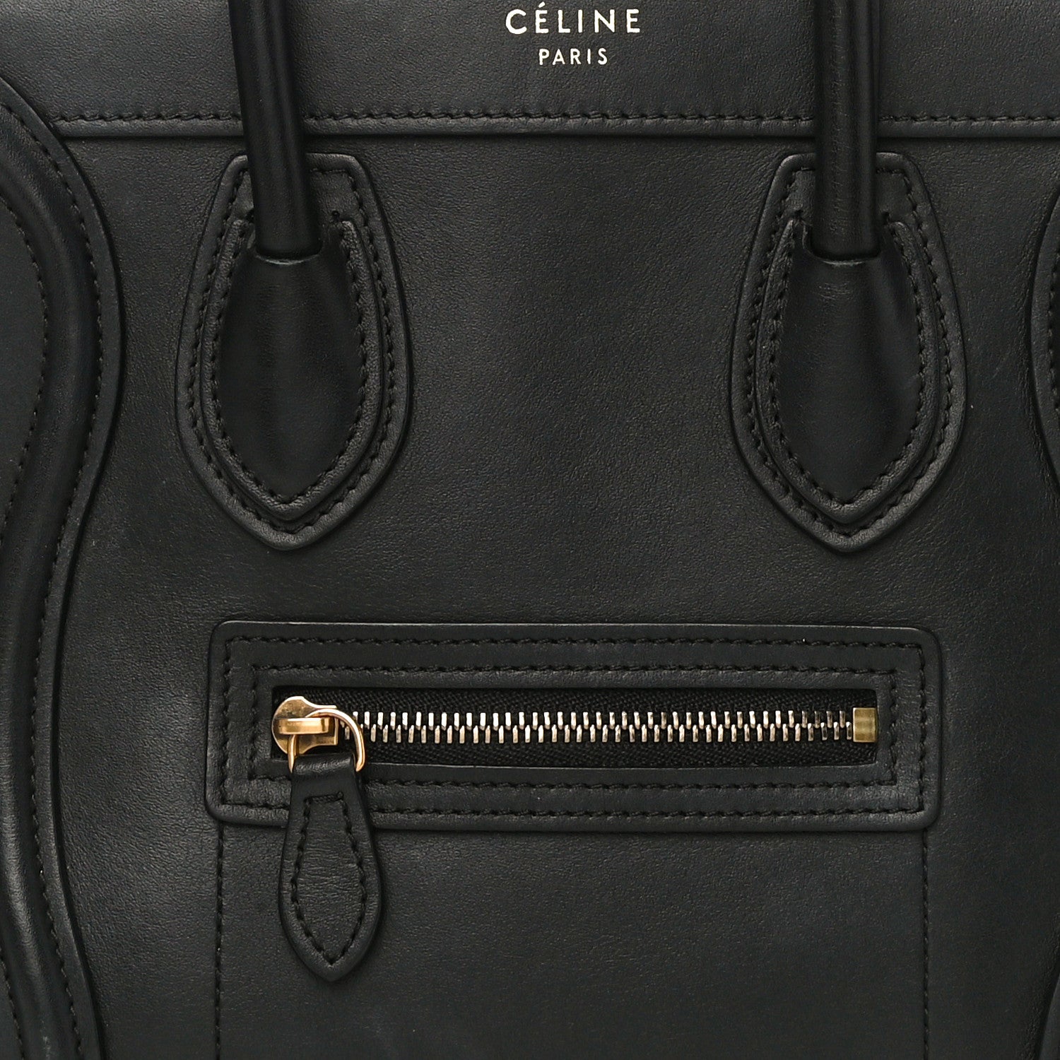 Celine Smooth Calfskin Nano Luggage Black 7 of 12
