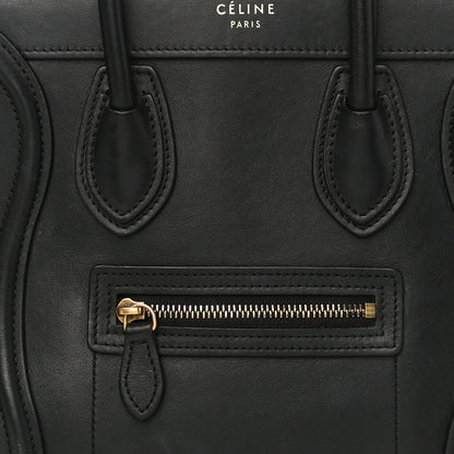 Celine Smooth Calfskin Nano Luggage Black 7 of 12