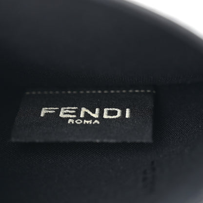 Fendi Vitello Kyoto Metal Fendi Roma Logo Badge Holder With Chain Black 5 of 7