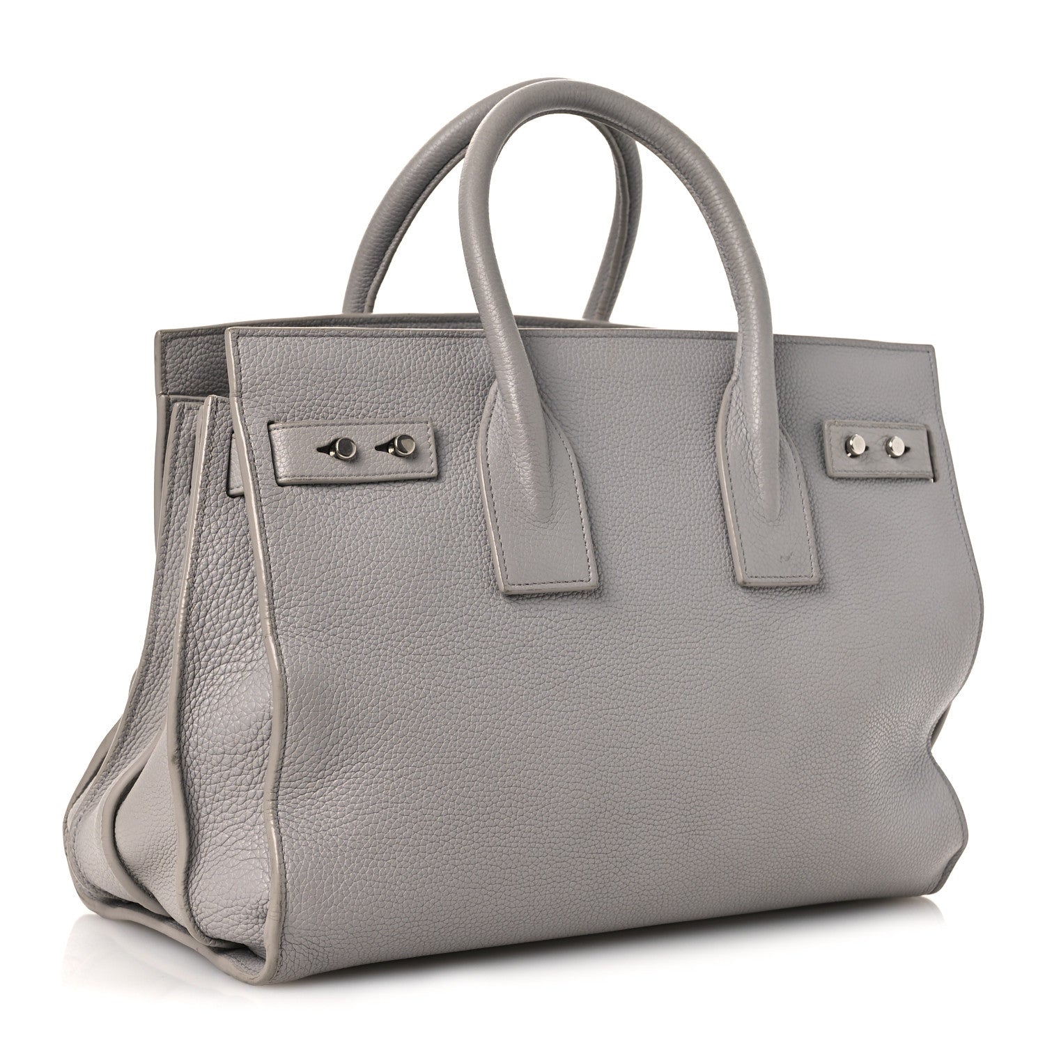 Saint Laurent Grained Calfskin Small Supple Sac De Jour Grey 4 of 19