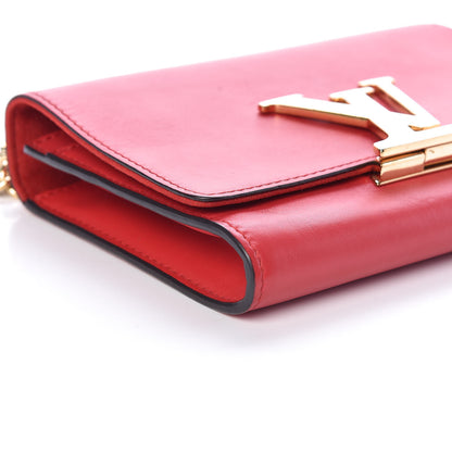 Louis Vuitton Calfskin Chain Louise MM Red 8 of 9