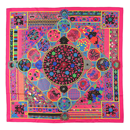 Hermes Silk Collections Imperiales Scarf 90 Fuchsia Vert Black 1 of 3