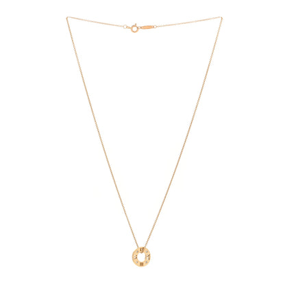 Tiffany 18K Yellow Gold Diamond Atlas Pierced Pendant Necklace 3 of 6