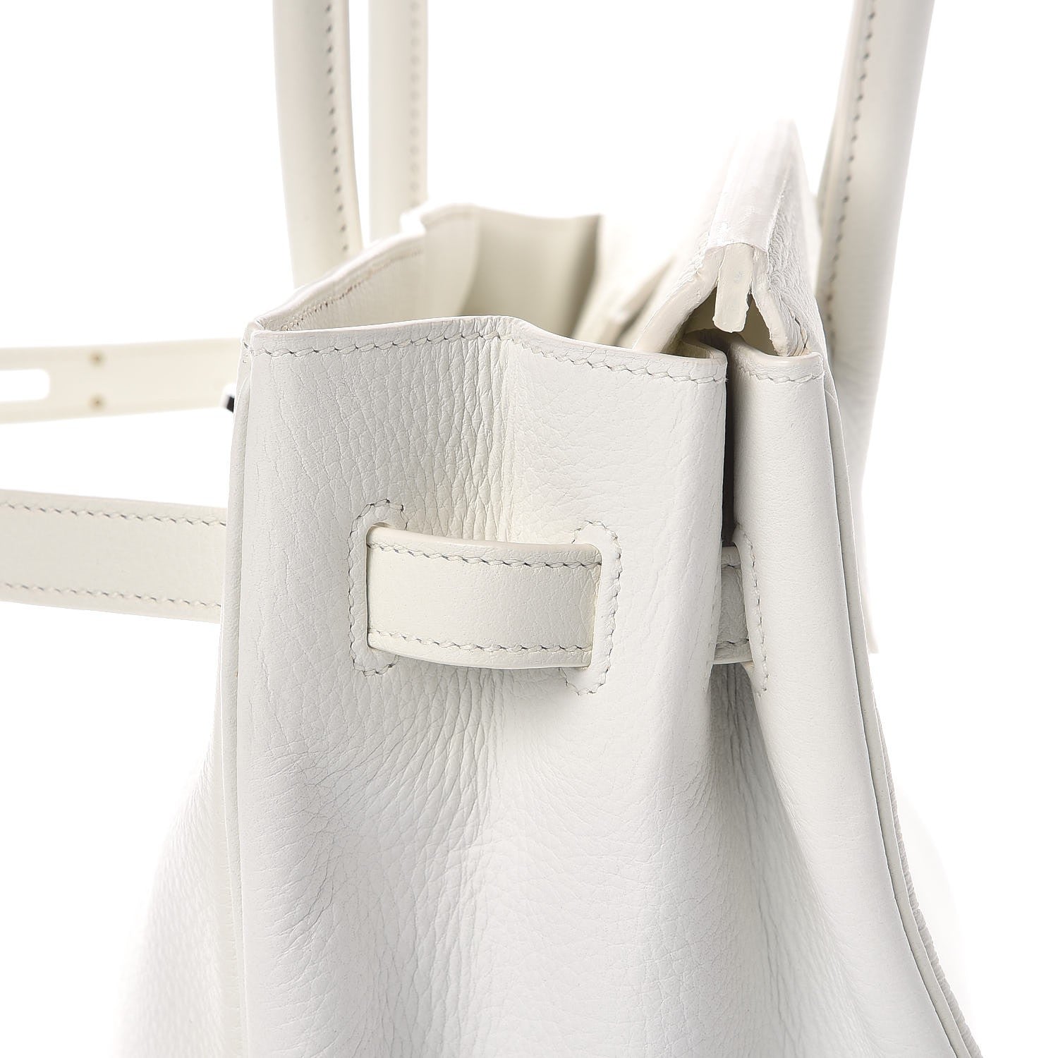 Hermes Taurillon Clemence Birkin 35 White 24 of 37
