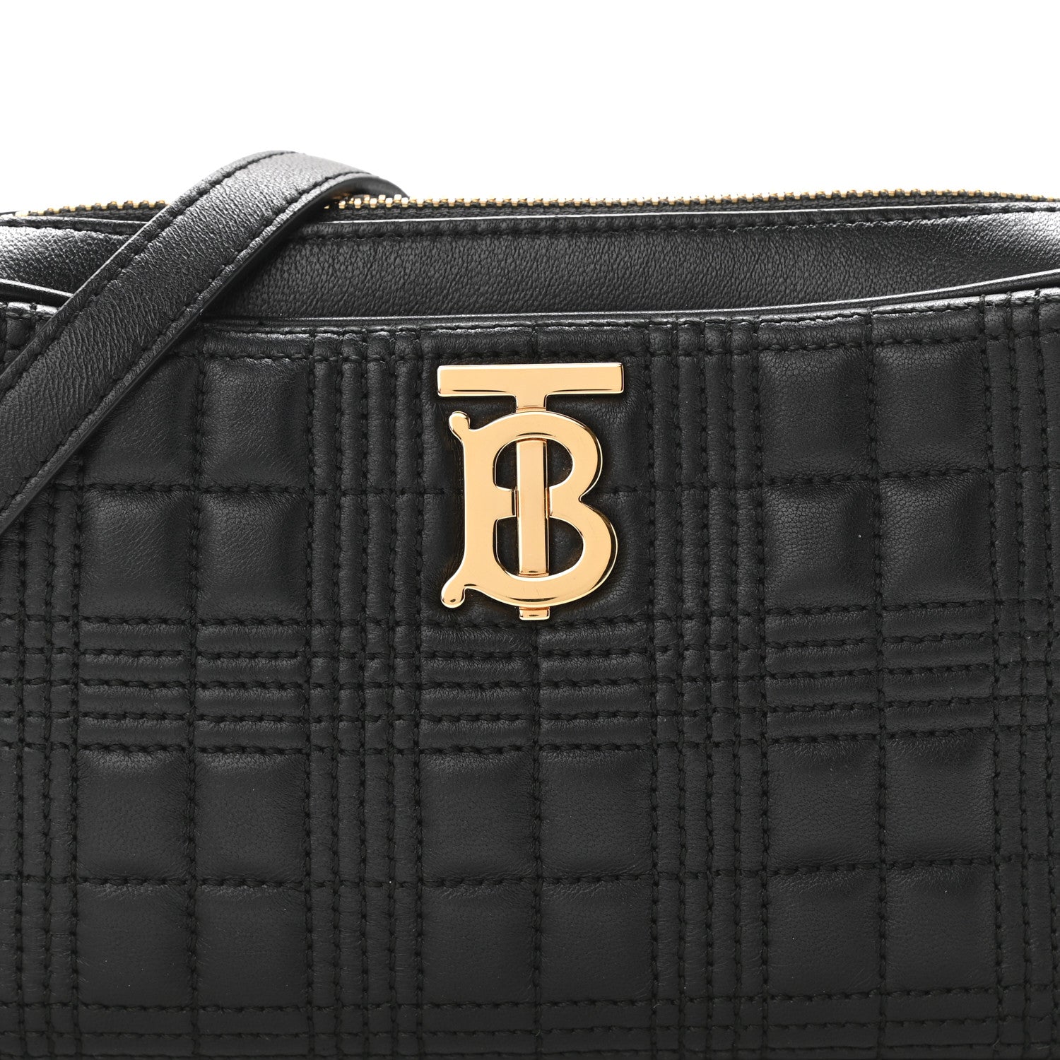 Burberry Lambskin Quilted Camera Bag Black 6 of 8