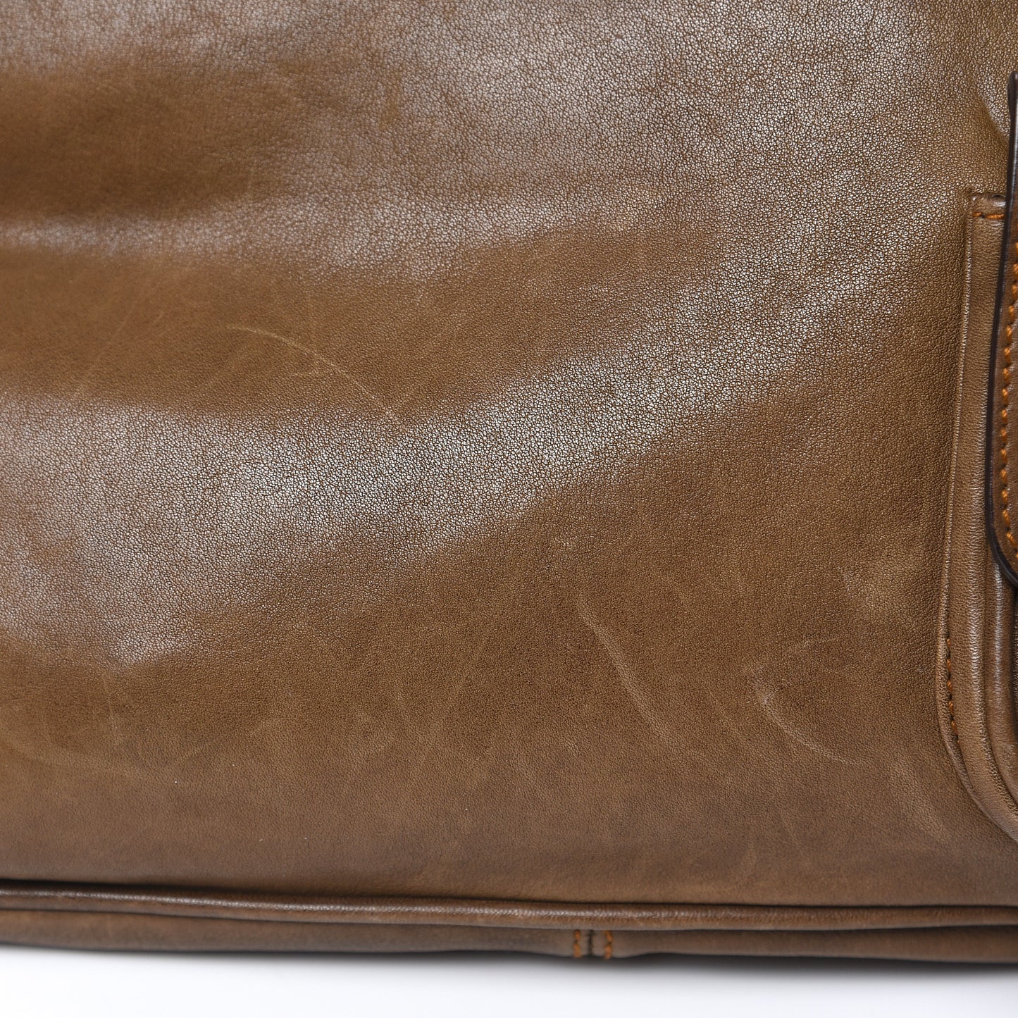 Calfskin Medium Gaucho Double Saddle Brown