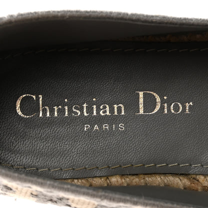 Christian Dior Oblique Embroidered Granville 15mm Espadrilles 35.5 Grey Stone 8 of 10