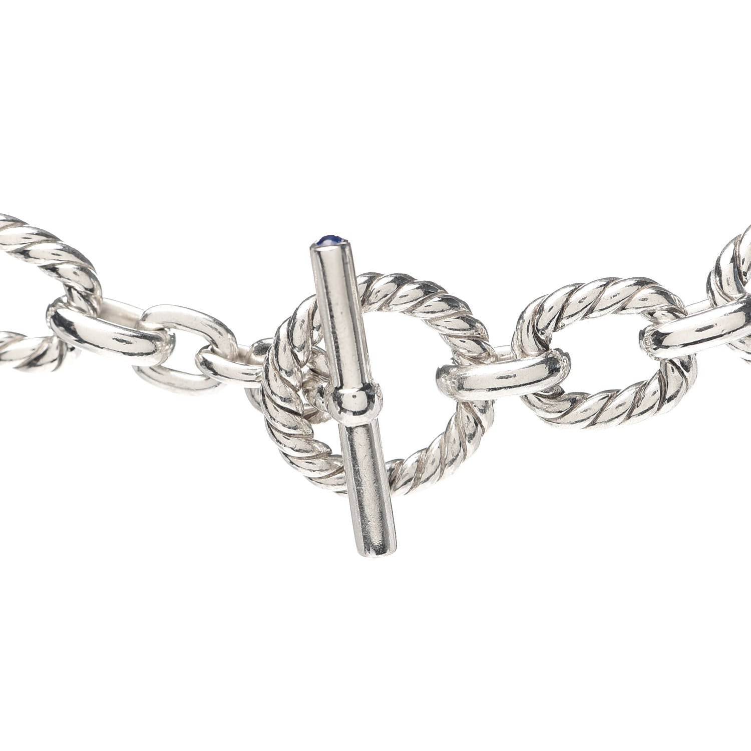 David Yurman Sterling Silver 12.5mm Cushion Link Chain Necklace 4 of 7