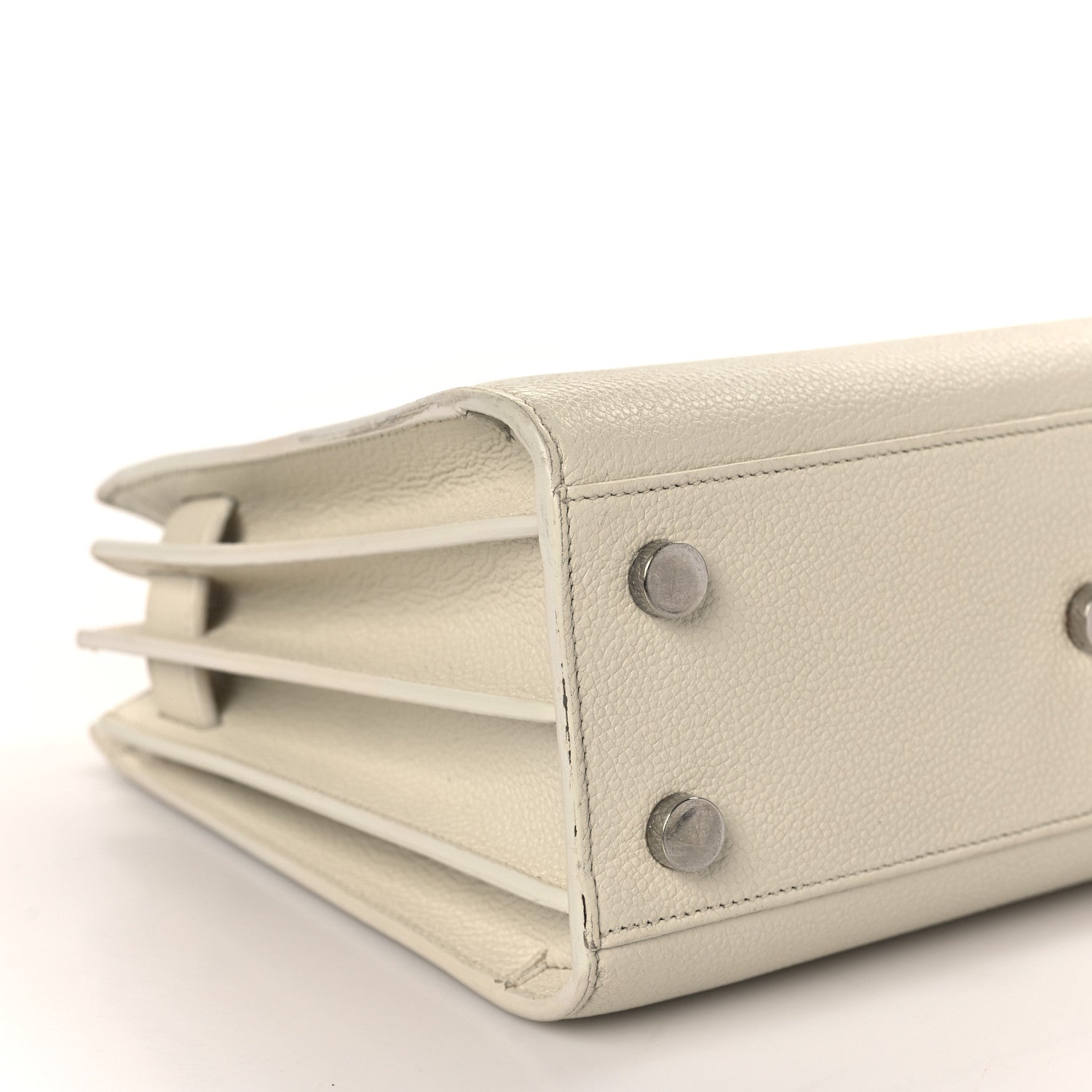 Saint Laurent Grained Calfskin Nano Sac De Jour Dove White 8 of 12
