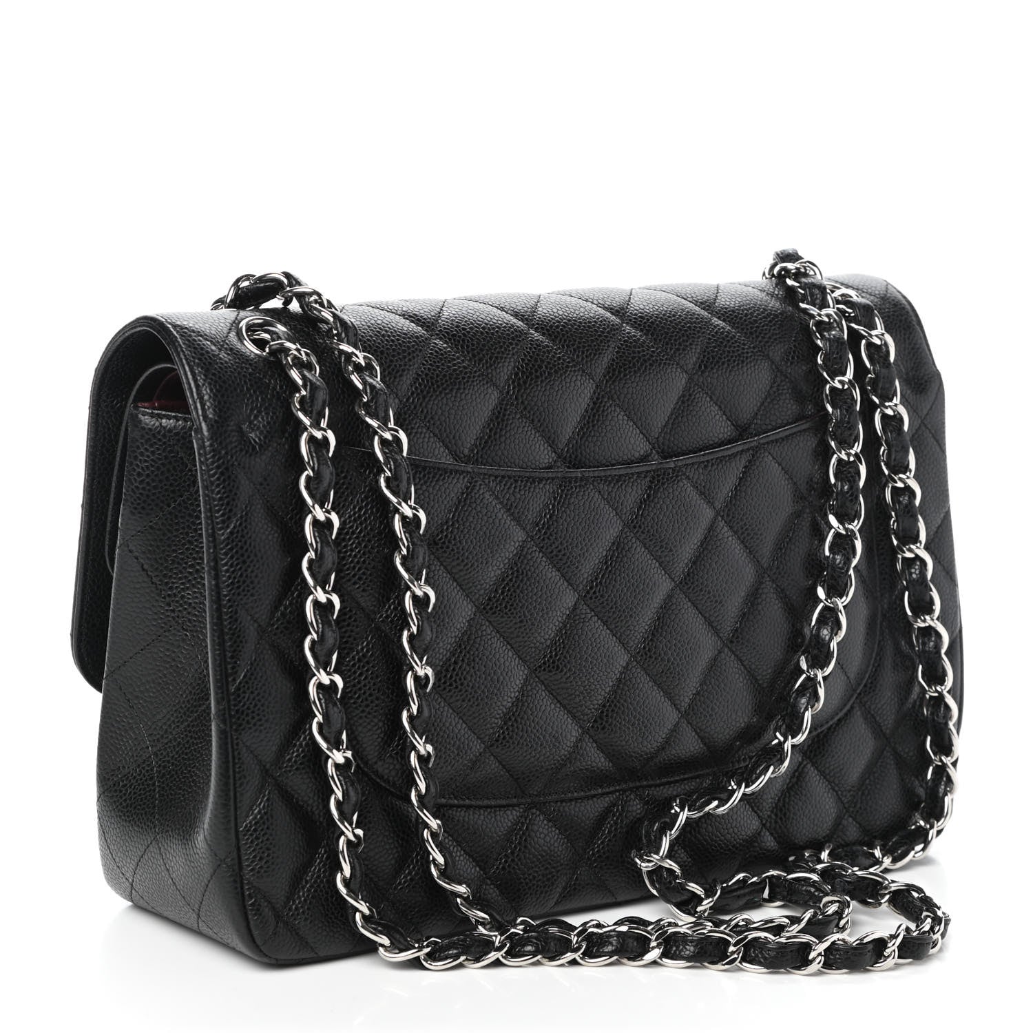 Chanel Caviar Quilted Jumbo Double Flap Black 3 of 9