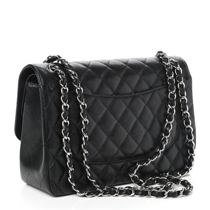 Chanel Caviar Quilted Jumbo Double Flap Black 3 of 9