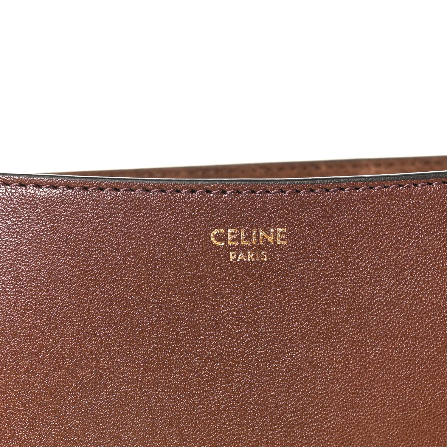 Celine Shiny Lambskin Soft Triomphe Little Half Moon Bag Brick 6 of 9
