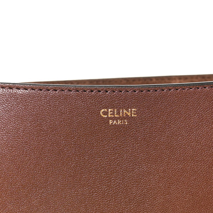 Celine Shiny Lambskin Soft Triomphe Little Half Moon Bag Brick 6 of 9