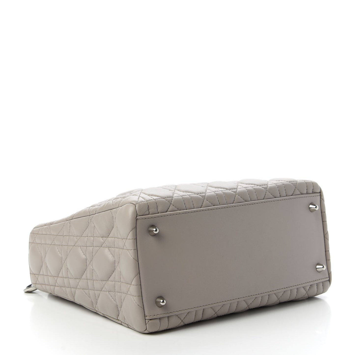Lambskin Cannage Medium Lady Dior Grey
