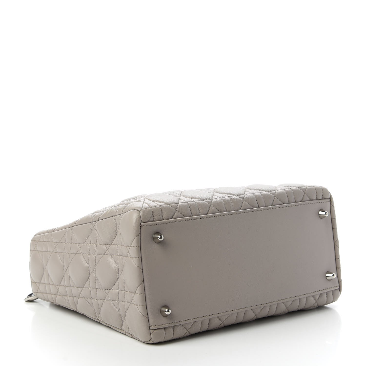 Christian Dior Lambskin Cannage Medium Lady Dior Grey 4 of 10
