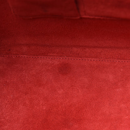 Celine Drummed Calfskin Mini Luggage Coquelicot 7 of 11