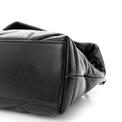 Saint Laurent Lambskin Quilted Monogram Monochrome Small Loulou Puffer Chain Satchel Black 10 of 10